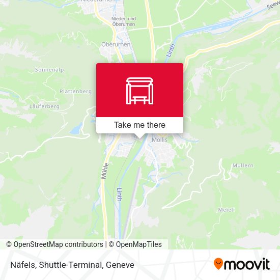 Näfels, Shuttle-Terminal map