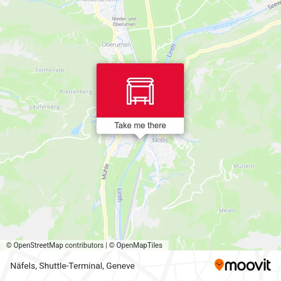 Näfels, Shuttle-Terminal plan