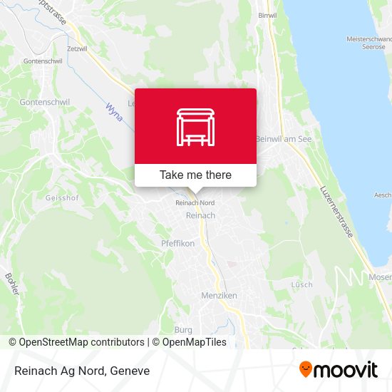 Reinach Ag Nord map