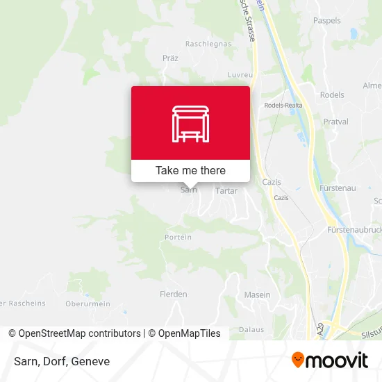 Sarn, Dorf map