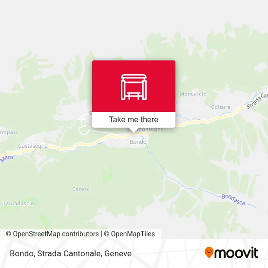 Bondo, Strada Cantonale map