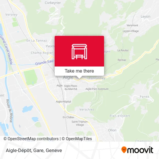 Aigle-Dépôt, Gare map
