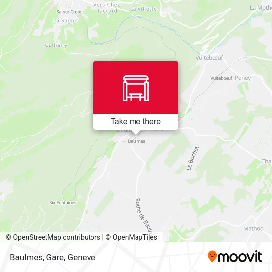 Baulmes, Gare map