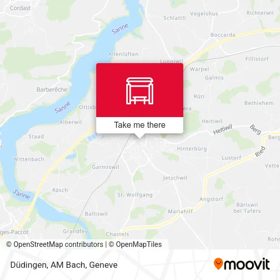Düdingen, AM Bach map