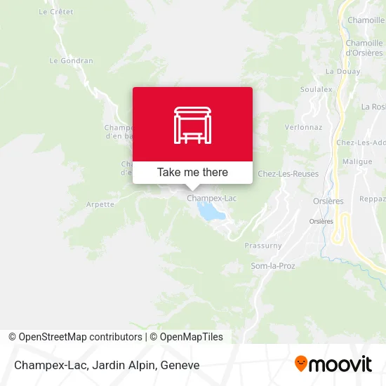 Champex-Lac, Jardin Alpin map