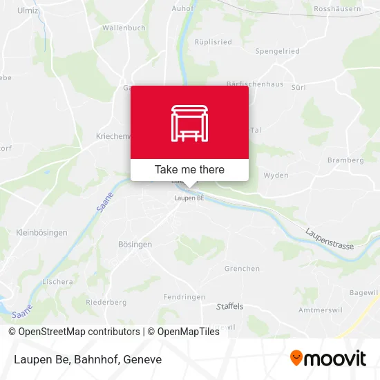 Laupen Be, Bahnhof map