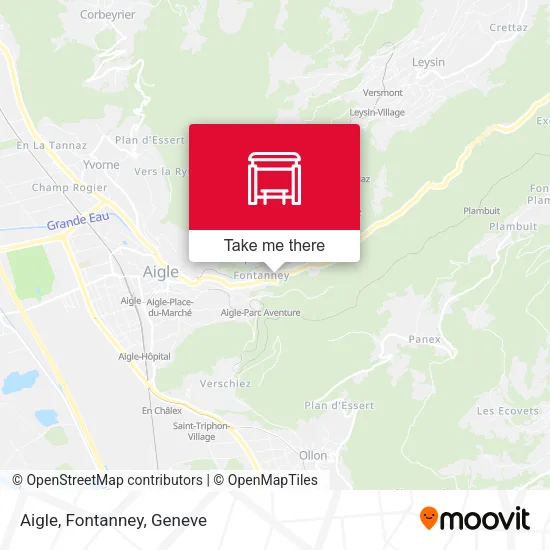 Aigle, Fontanney map