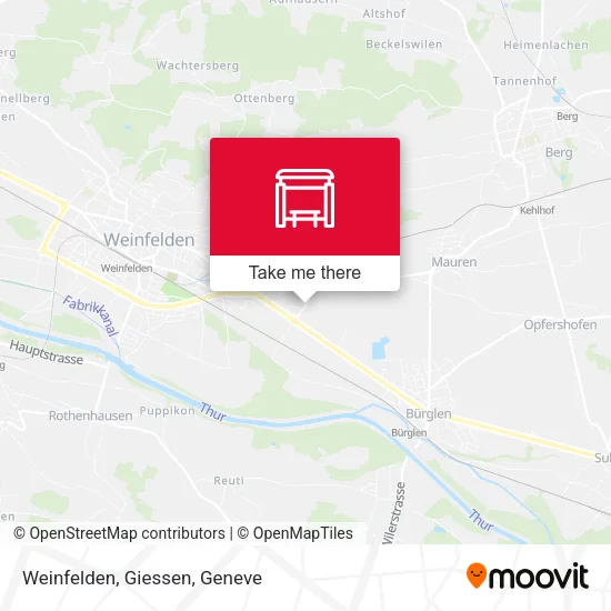 Weinfelden, Giessen map