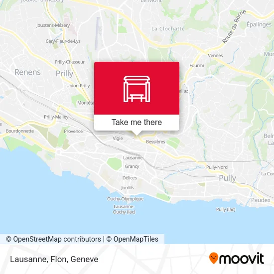 Lausanne, Flon map