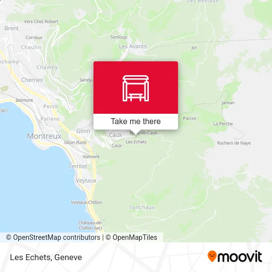 Les Echets map