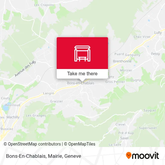 Bons-En-Chablais, Mairie map