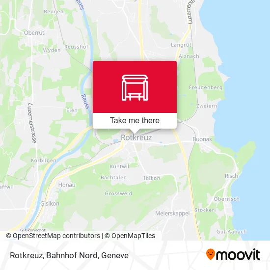 Rotkreuz, Bahnhof Nord map