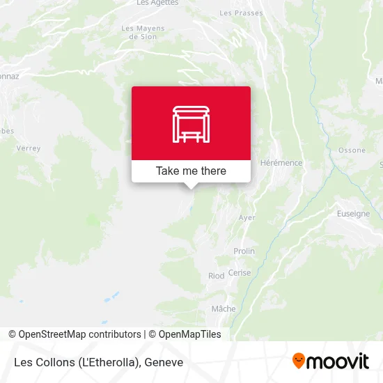 Les Collons (L'Etherolla) map