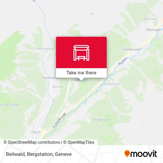 Bellwald, Bergstation map