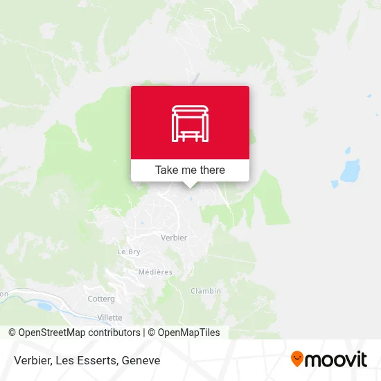 Verbier, Les Esserts map