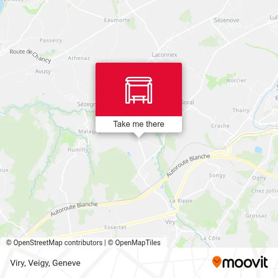 Viry, Veigy map
