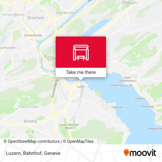 Luzern, Bahnhof map