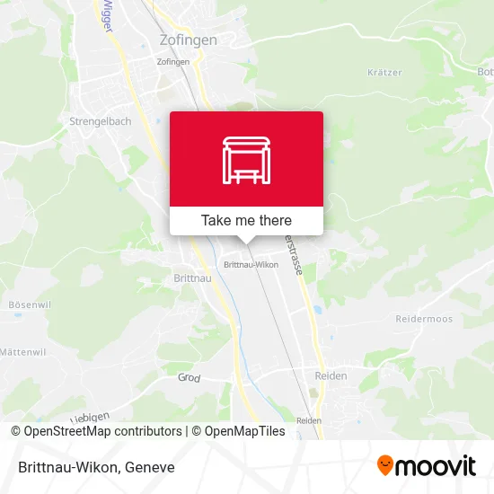 Brittnau-Wikon map