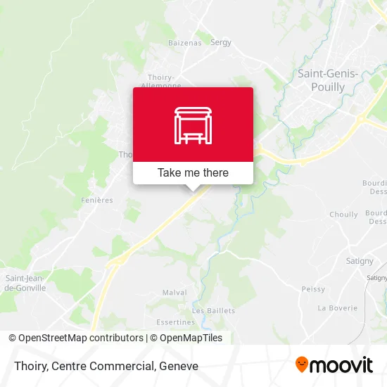 Thoiry, Centre Commercial map