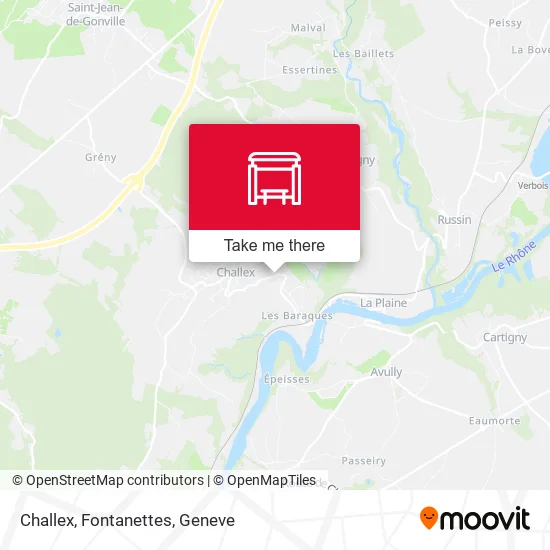 Challex, Fontanettes map