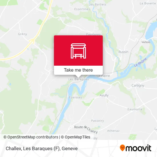Challex, Les Baraques (F) map