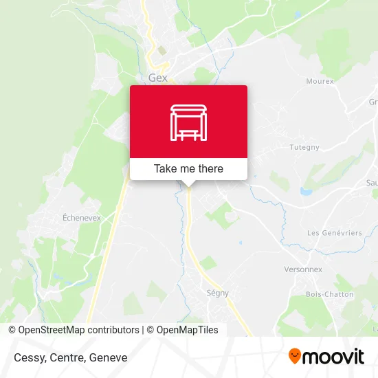 Cessy, Centre map