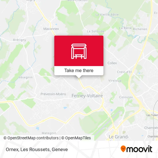 Ornex, Les Roussets map