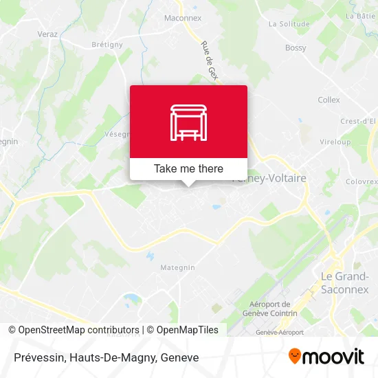 Prévessin, Hauts-De-Magny map