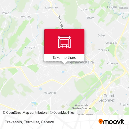 Prévessin, Terraillet map