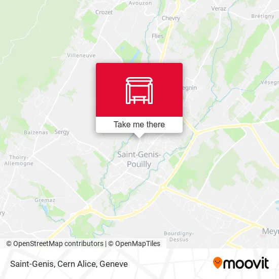 Saint-Genis, Cern Alice map