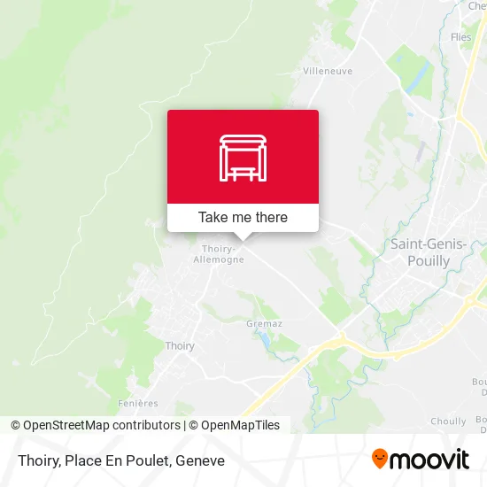 Thoiry, Place En Poulet map
