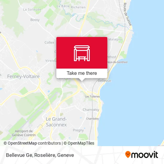 Bellevue Ge, Roselière map