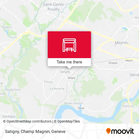 Satigny, Champ Magnin map