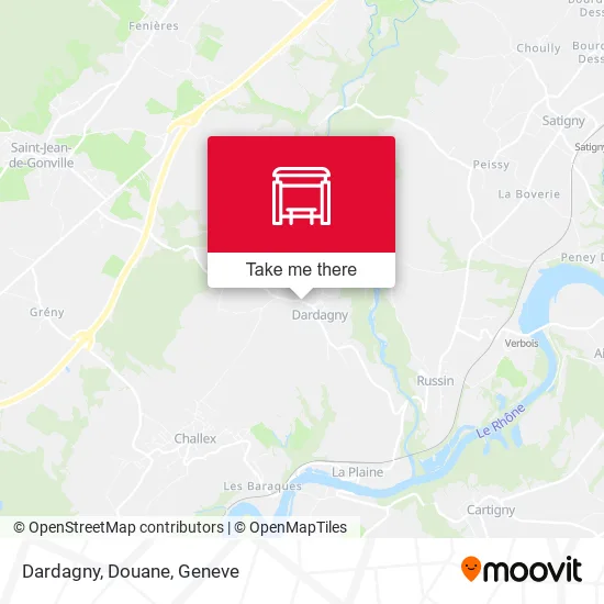 Dardagny, Douane map