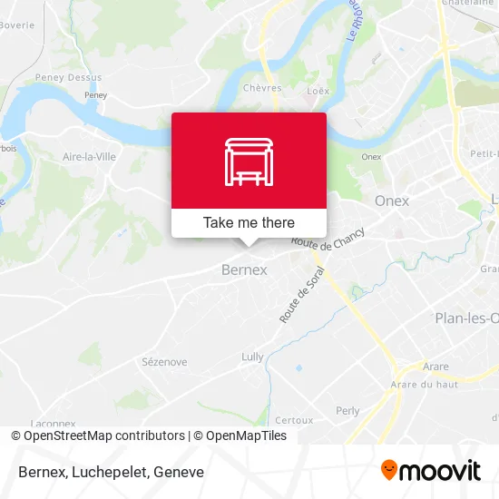 Bernex, Luchepelet map