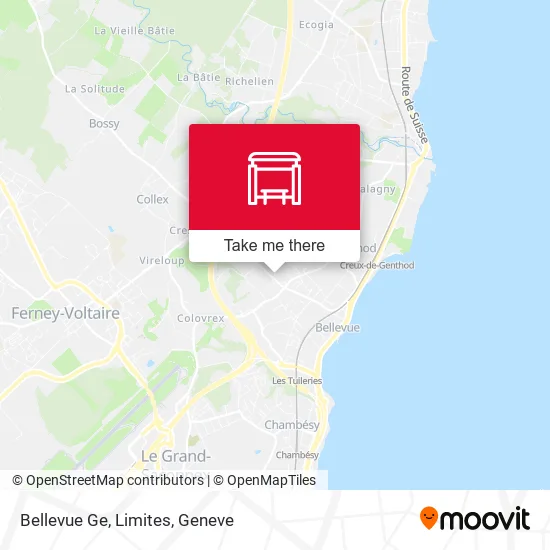 Bellevue Ge, Limites map