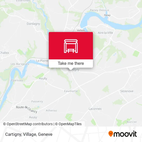 Cartigny, Village map
