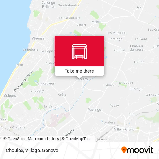 Choulex, Village map