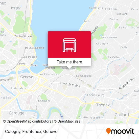 Cologny, Frontenex map