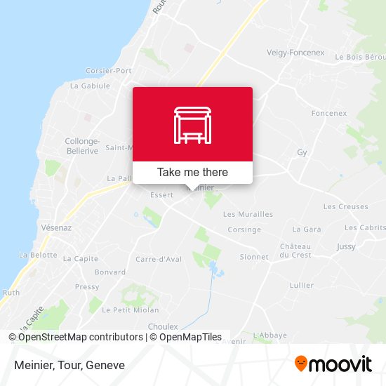 Meinier, Tour map
