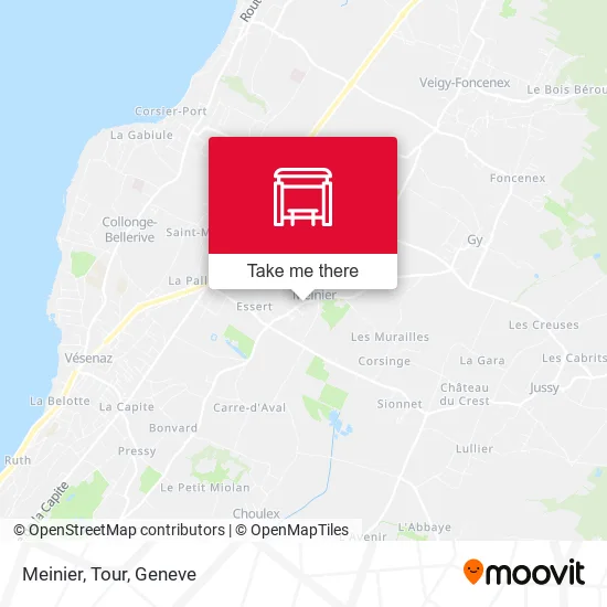 Meinier, Tour map