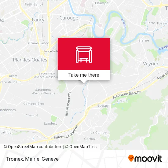 Troinex, Mairie map