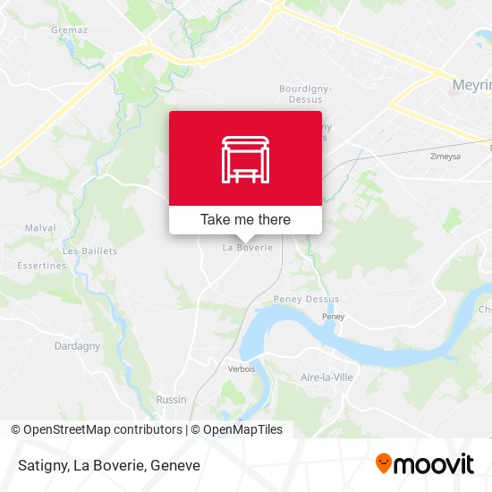 Satigny, La Boverie map