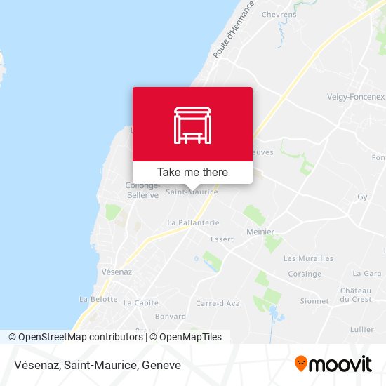 Vésenaz, Saint-Maurice map