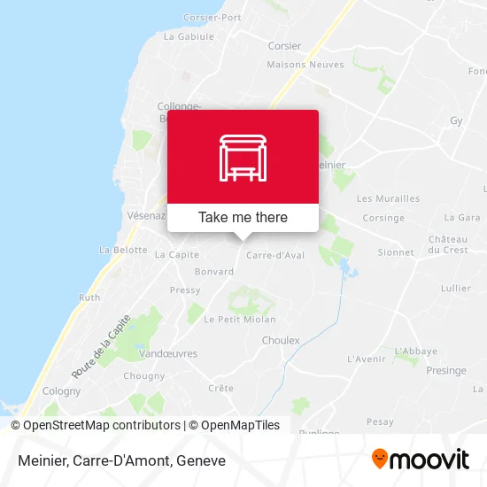 Meinier, Carre-D'Amont map