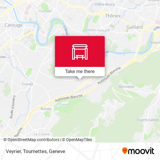 Veyrier, Tournettes map