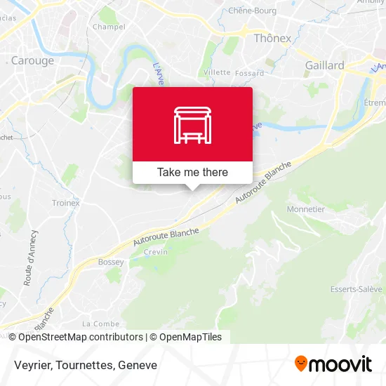 Veyrier, Tournettes map
