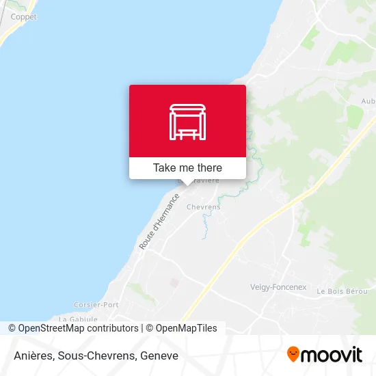 Anières, Sous-Chevrens map