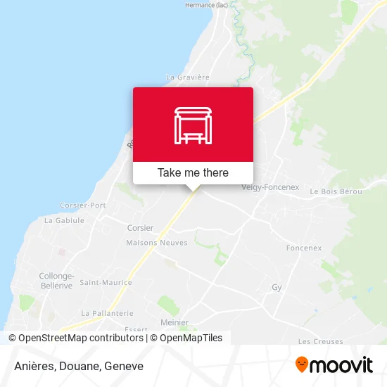 Anières, Douane map