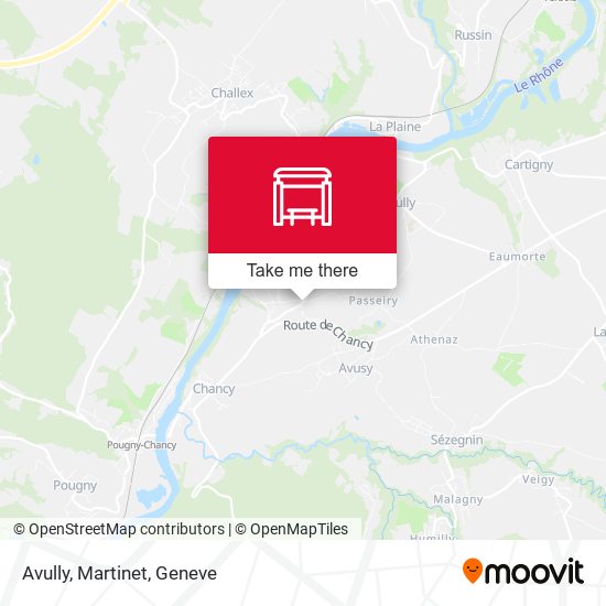 Avully, Martinet map